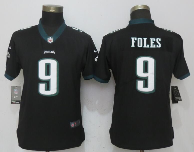 Women Philadelphia Eagles #9 Foles Black Vapor Untouchable New Nike Limited NFL Jerseys